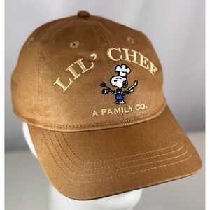 Peanuts Snoopy Lil’ Chef Hat Brown Adjustable Strapback Baseball Cap